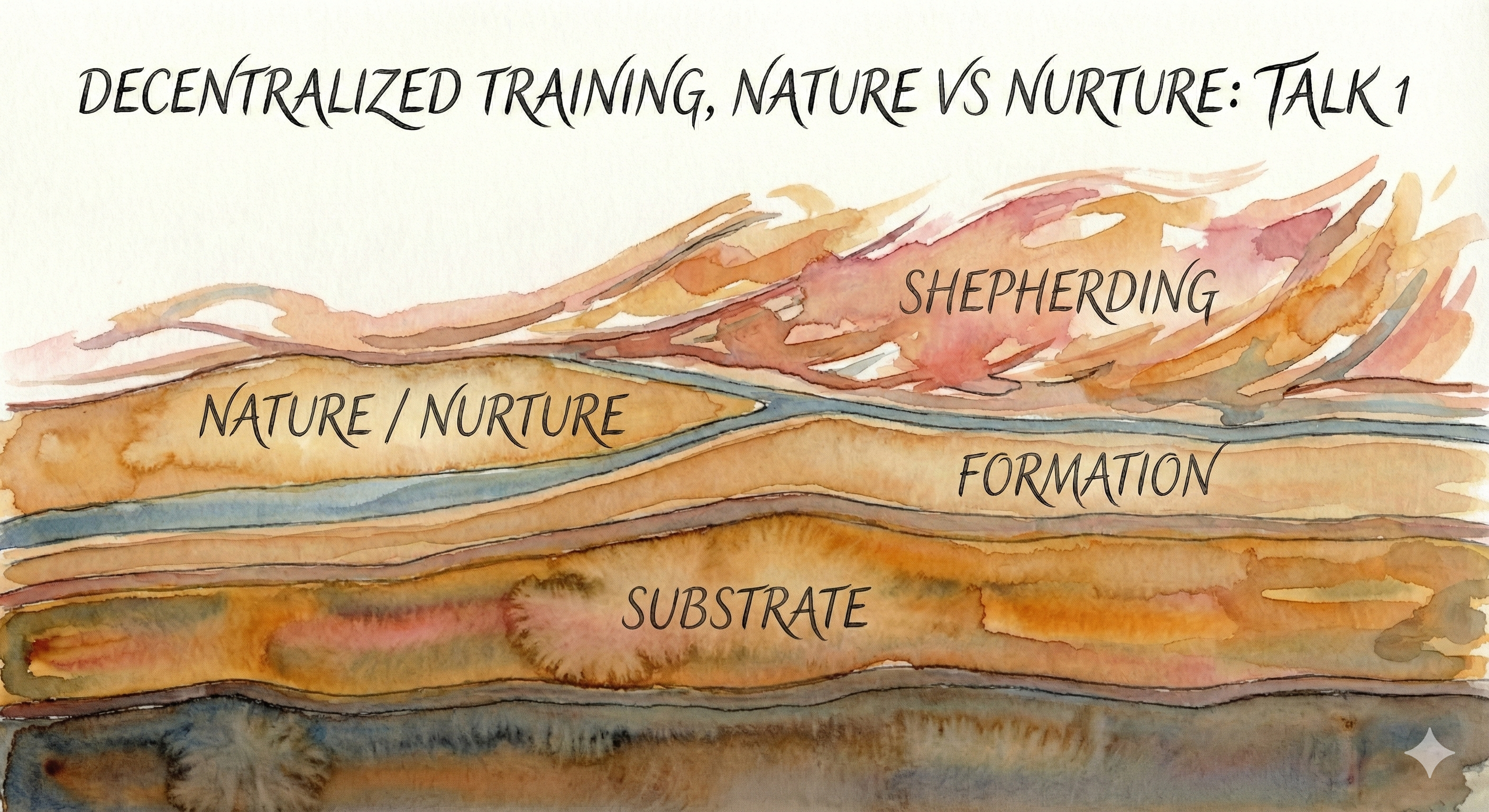 Decentralized training, and nature vs nurture of trained models